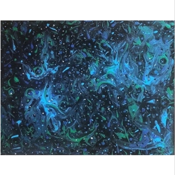 Hand Crafted Abstract Design 11x14 Inches Canvas Painting - Picture 4 of 4